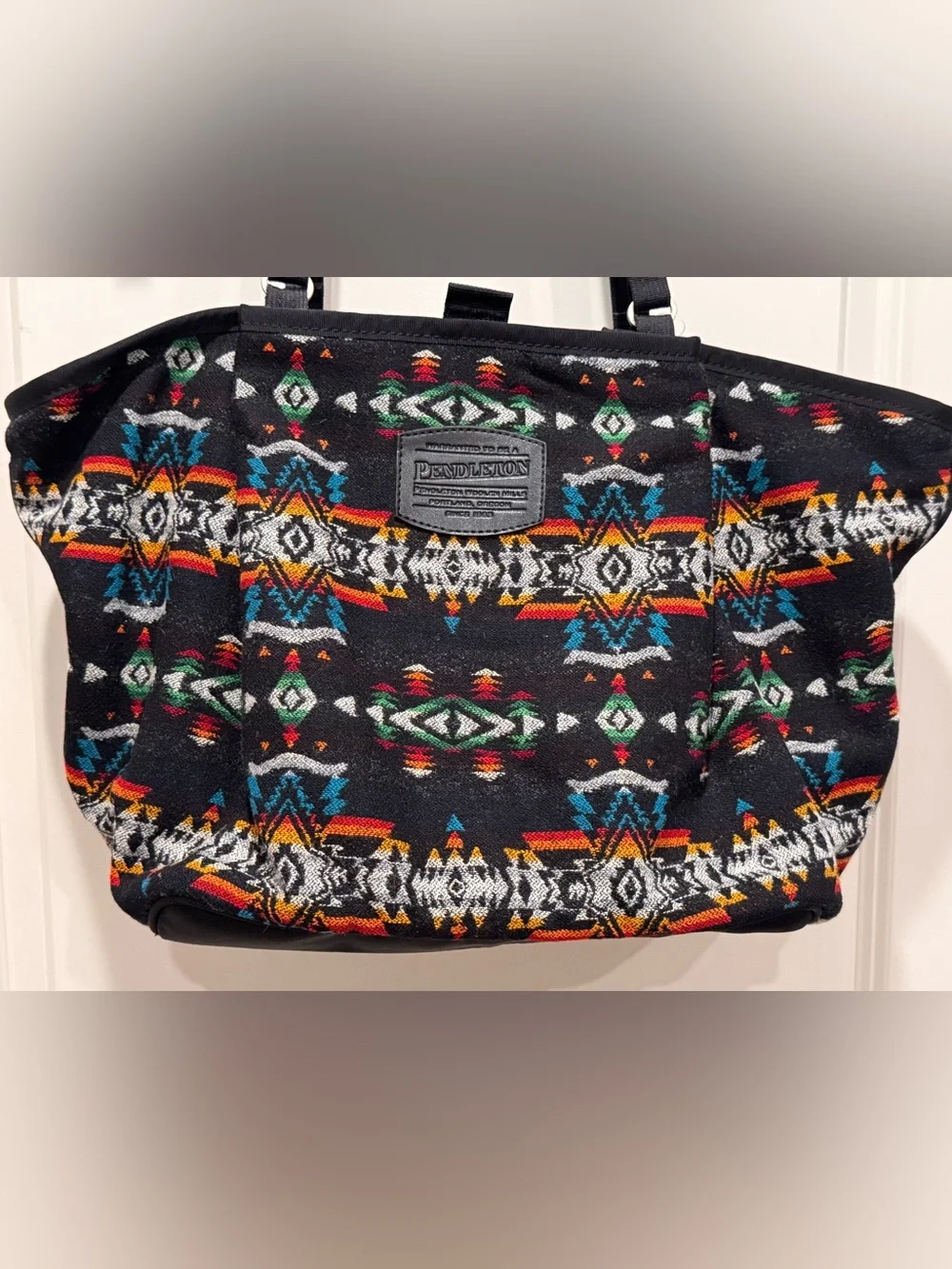 Pendleton Aztec Southwestern Geometric Tote Bag Wool blend Exterior – NWOT